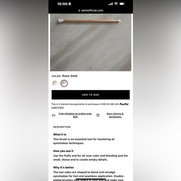 New in box Seint Eyeshadow Brush & Wash Brush - Picture 6 of 6